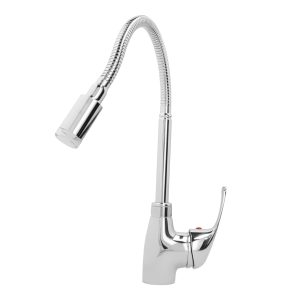 BKF0031  FINA MONOMANDO FLEXIBLE Y LED CROMO CON LED